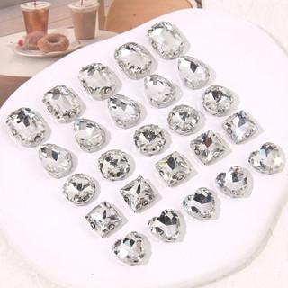 Mùa hè Băng mặt cắt hình giọt nước hình vuông trái tim đào phụ kiện Rhinestone Giày lỗ tự làm giày hoa phụ kiện khóa giày bán buôn