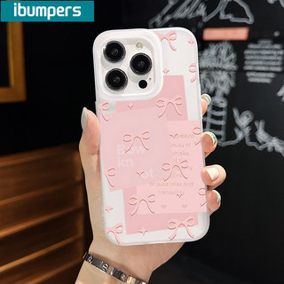 ibumpers Ốp Lưng iPhone Coquette nơ Hồng Họa Tiết Ốp Điện Thoại TPU Trong Suốt nhám Mờ Silicon Mềm Chống Sốc Chống Bẩn Cho Iphone 16 15 14 12 13 11 Pro Max IP 7 8 Plus X XS XR