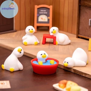 Pufangbliss Thu Nhỏ Các Bức Tượng Nhỏ Vịt Trắng Dễ Thương Động Vật Micro Phong Cảnh Đồ Trang Trí Để Bàn Làm Việc Nhà Phụ Kiện Làm Vườn VN