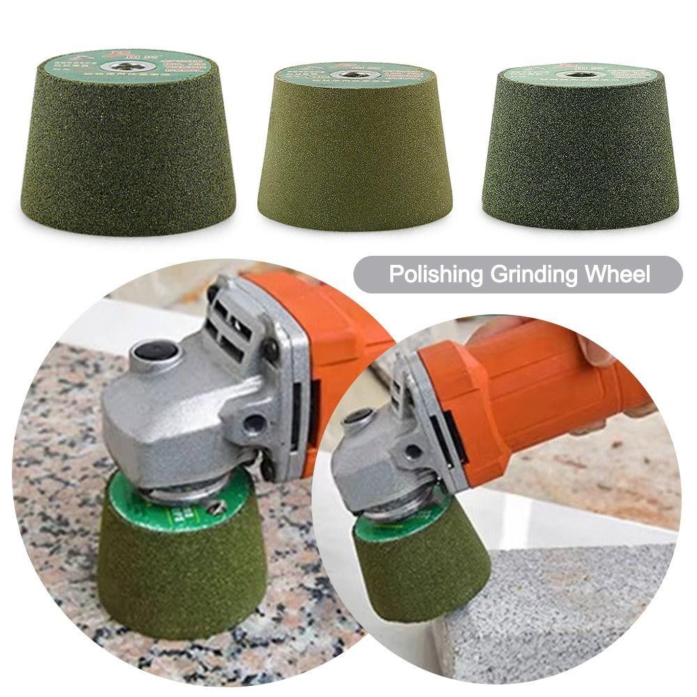 Bánh mài đánh bóng GILL, dành cho máy mài góc loại 100 Grit 50 / 100 / 200Grit Đầu mài gốm bằng đá, Phụ kiện máy mài lưới Dụng cụ đánh bóng khối chà nhám Đầu góc cacbua