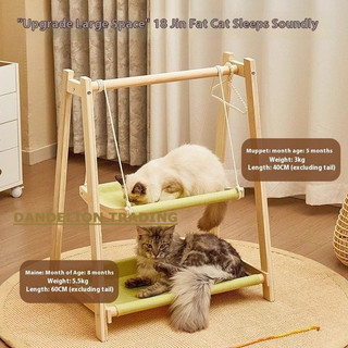 [DELION] Võng Mèo Bunk Giá Đỡ Giường Thú Cưng Giường Nhỏ Mèo Xoay Mèo Litter Lớp Trên Võng Gỗ Chắc Chắn Bốn Mùa Đa Năng