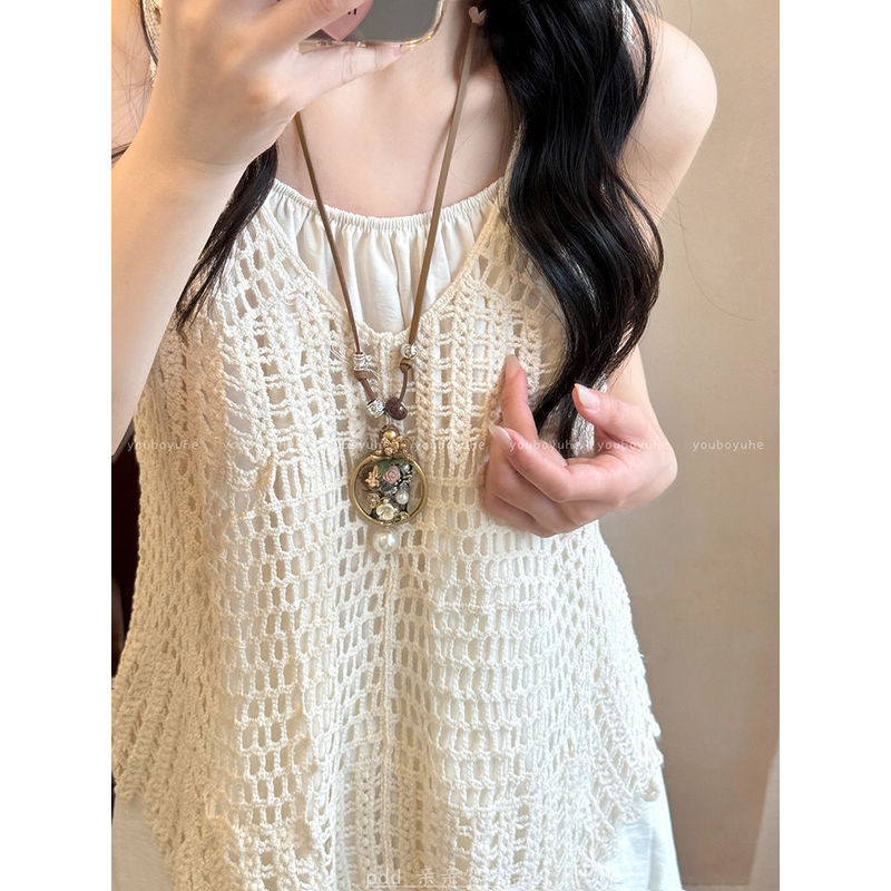 Vòng cổ ngọc trai hoa Bohemian