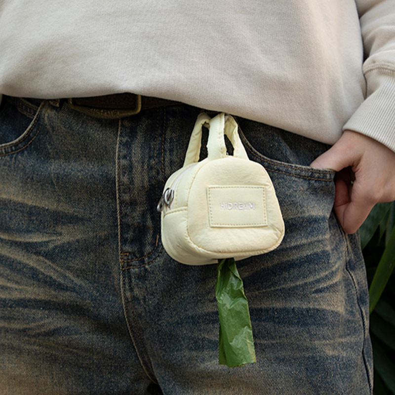 HamshMoc On-The-Go Poop Túi Carrier Quick Tear Dispenser Miệng Lớn Kẹp Móc Nylon Chống Thấm Nước Cho Chó Đi Bộ
