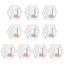YOI 10 chiếc Móc treo tường họa tiết lục giác Giải pháp gắn vô hình tiện lợi để sắp xếp phụ kiện phòng tắm