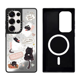 Ốp lưng Phone Case For cứng gương làm việc bận rộn từ tính cho Samsung Galaxy S25 24 23 UItra S25 24 Plus Vỏ bảo vệ chống sốc