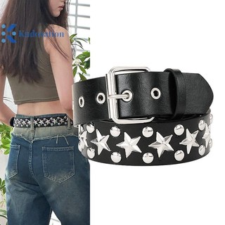 Kudosation Đinh Tán Rỗng Viên Đạn Trang Trí Đai Da Thời Trang Đính Đá Goth Có Thể Điều Chỉnh Nữ Punk Đai Đen
