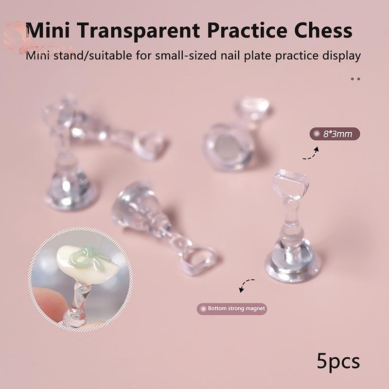 KOPA 5 Cái Acrylic Cờ Vua Hình Giá Đỡ Móng Tay Từ Tính Đào Tạo Hiển Thị Công Cụ VN
