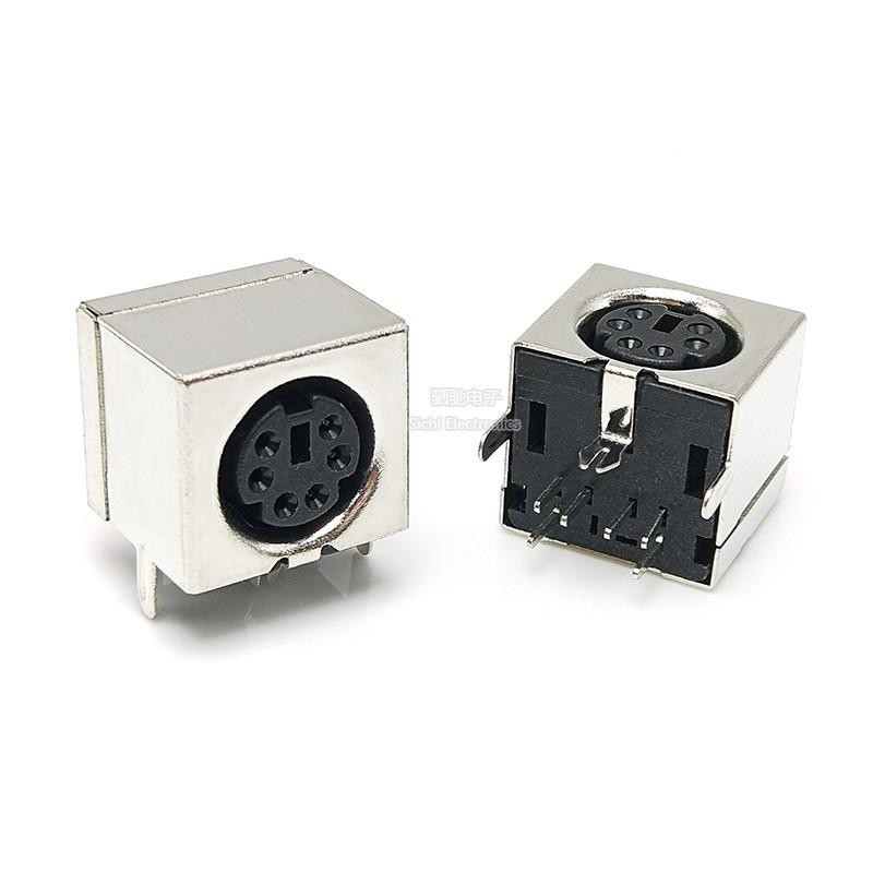 P PS2 Ổ Cắm 6P Tím Xanh Đen 6 Lõi Chuột Ổ Cắm Bàn Phím Giao Diện Nữ S-Terminal Bao Gồm Tất Cả Sáu @