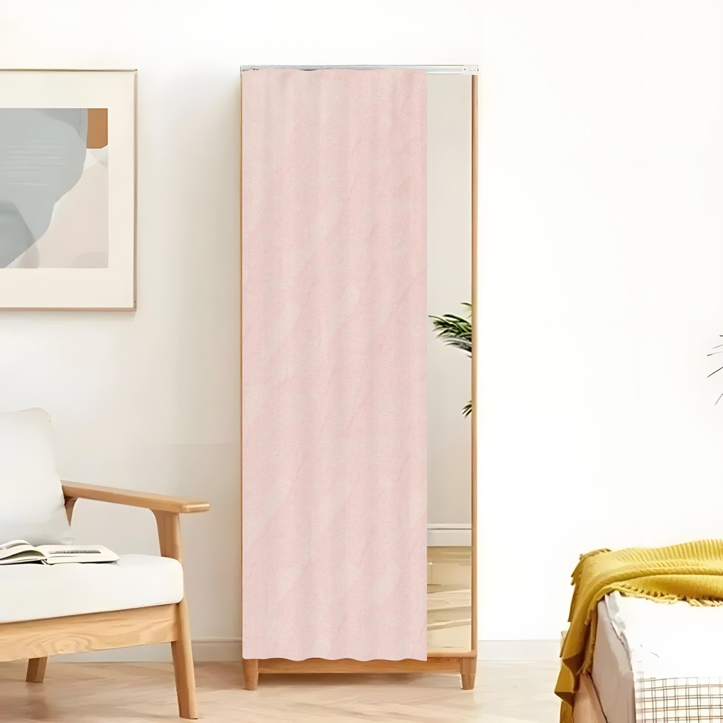 Rèm gương đơn giản & sạch sẽ - Bảo hiểm toàn diện, Chống bụi, Bao gồm đường ray, Kết cấu giấy mềm