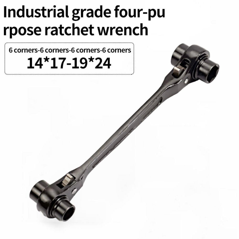 SAIA 1 Bộ Cờ Lê Xương Chó, Cờ Lê Ratchet Đôi 8 Trong 1 Có Thể Điều Chỉnh, Cờ Lê Ổ Cắm Hai Mặt Bằng Thép Đa Năng Rất Hữu Ích Để Làm Việc Dễ Dàng