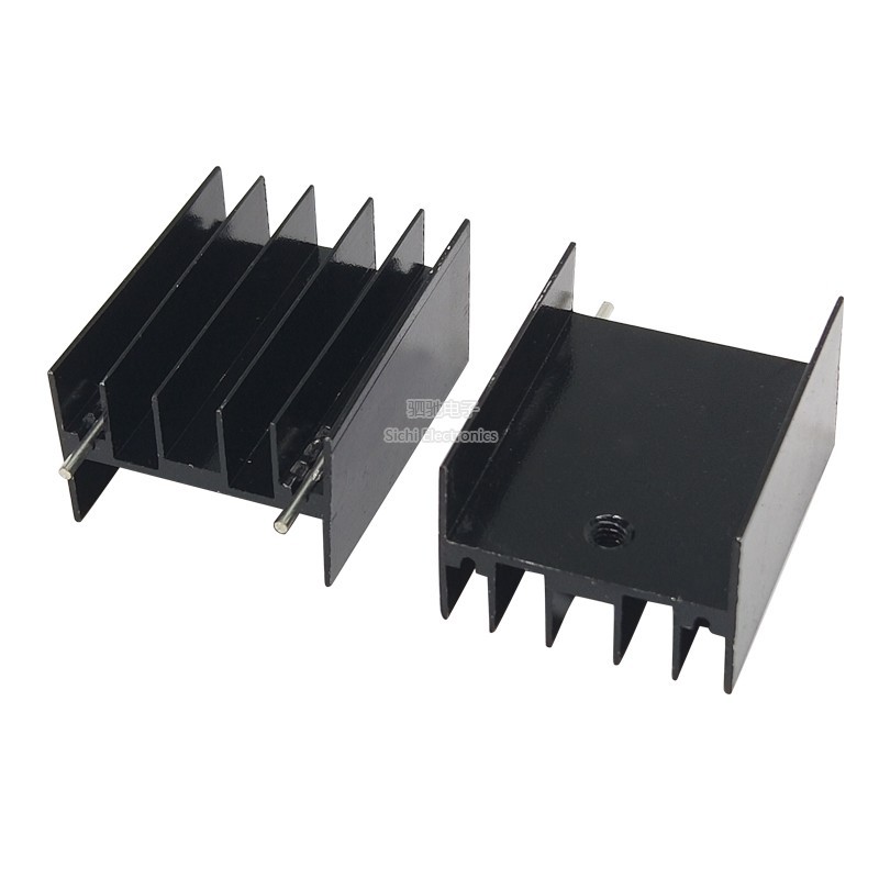 Bộ tản nhiệt 23 * 16 * 25mm 23 * 16 * 30 với kim đen TDA7294 / L298, v.v. IC Bộ tản nhiệt chuyên dụng