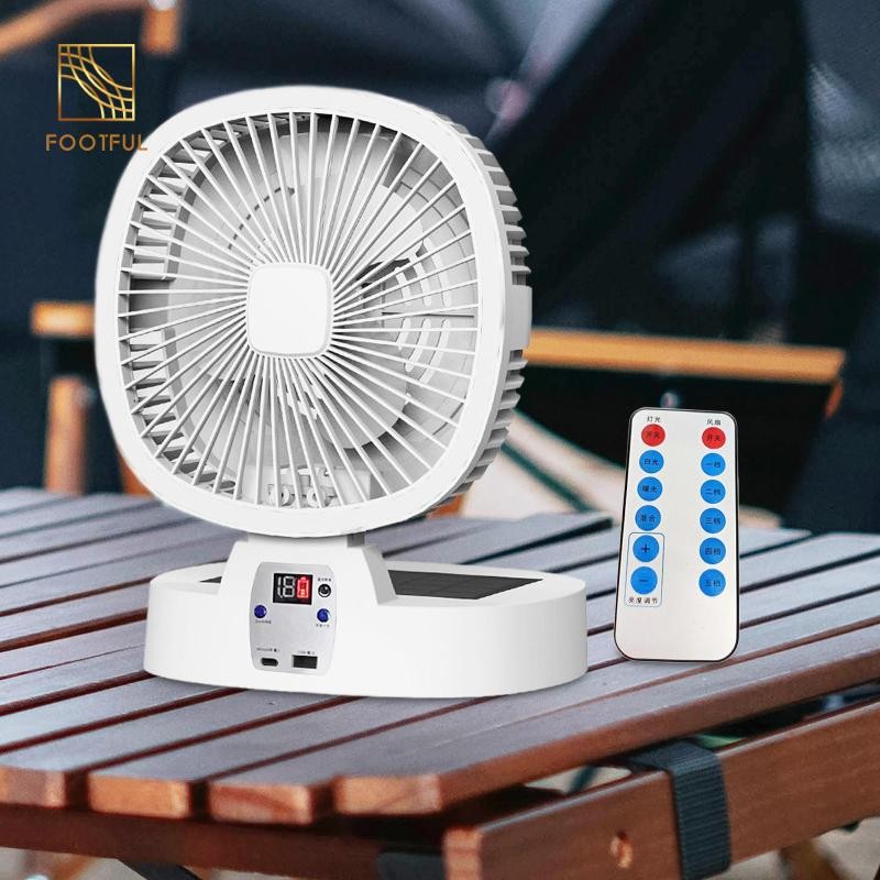 Quạt cắm trại năng lượng mặt trời đa năng có kích thước mở rộng, thiết kế di động và yên tĩnh