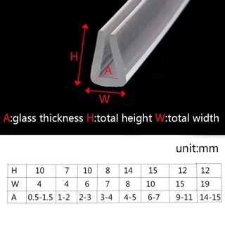 2 Mét U-kênh Cao Su Edging Niêm Phong Cửa Tắm Kính Niêm Phong Băng Cạnh Bảo Vệ Weatherstrip Nhiều Kích Thước