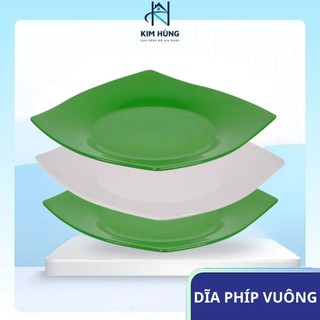 ĐĨA NHỰA PHÍP VUÔNG NHỰA MELAMINE 4 SIZE SANG TRỌNG, AN TOÀN, SIÊU BỀN - Kim Hùng