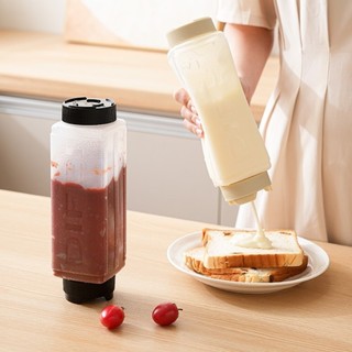 HAVENLYCO Bóp Nước Sốt, Chai Bóp Dung Tích Lớn Đầu Tiên, Dụng Cụ Nhà Bếp Hai Đầu 720ml Nồi Dã Ngoại Cà Chua Nhựa