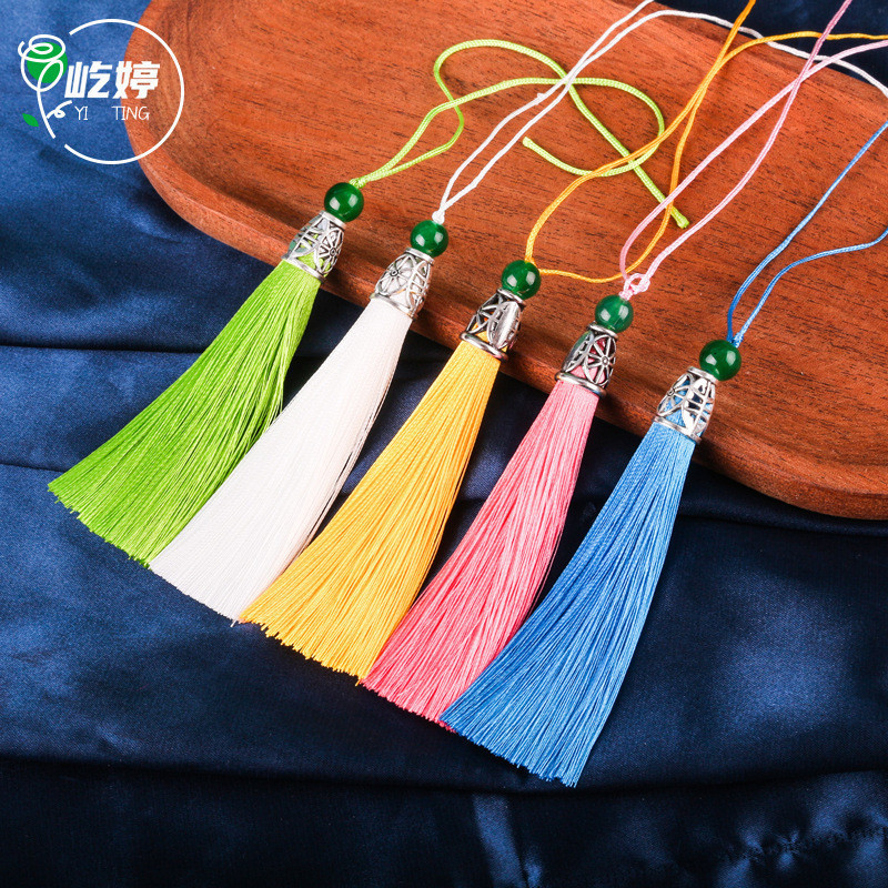 (combo 5 cái) Tua rua cổ trang phong cách Trung Hoa kèm chụp size 10cm, nguyên liệu làm đồ thủ công. Nguyên liệu DIY