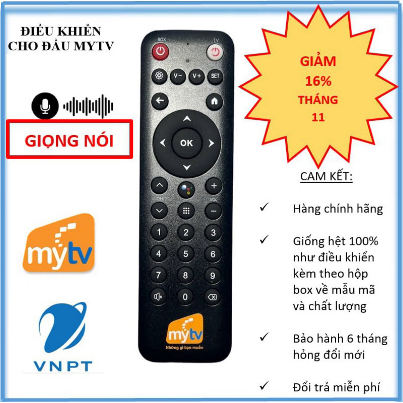 Điều khiển remote MyTV giọng nói voice VNPT | Shopee Việt Nam