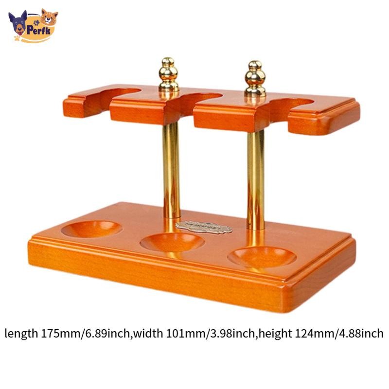 Giá đỡ ống gỗ 3 vị trí trưng bày, sắp xếp chắc chắn, màn hình hỗ trợ ống