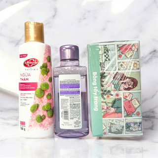 Combo 3 món cho nữ : 1 tẩy trang 95ml tím + 1 Bông tẩy trang 40 miếng + 1 Sữa tắm 100g (Hàng khuyến mãi)