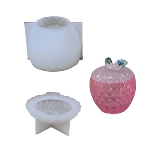 SA Nhựa Lọ Khuôn Silicon Hình Trái Cây DIY Thủ Công Trang Sức Kẹo Tổ Chức Khuôn