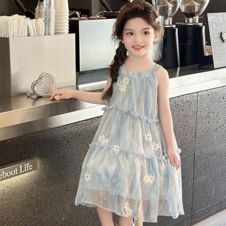 Đầm Công Chúa Bé Gái Chiffon Mùa Hè – Váy Dạo Biển Xếp Tầng Hoa Nhẹ Nhàng Dễ Thương