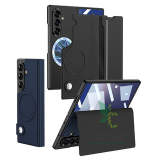 Có Thể Tháo Rời Khe Cắm Thẻ Flip Holder Vỏ Từ Tính Samsung Galaxy Z Fold 7 Z Fold 6 Vỏ Da