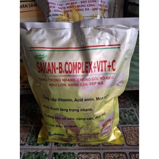 Sakan B complex vit c hỗ trợ cho vật nuôi nhanh lớn gói 1kg