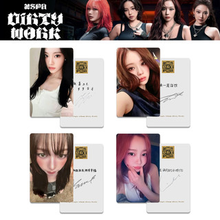 GC9 4 Cái / bộ Thẻ AESPA LOMO Album Đơn Dirty Work Bưu Thiếp Bộ Sưu Tập KPOP Stars Ngoại Vi CG9