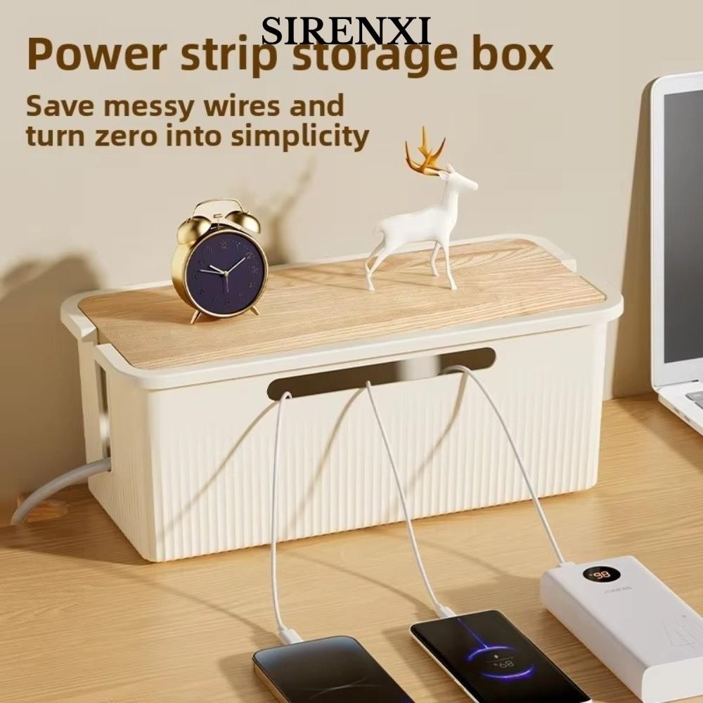 Hộp lưu trữ cáp SIRENXI, Hộp lưu trữ máy tính để bàn bằng nhựa đa năng, Hộp quản lý ổ cắm điện