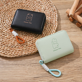 Hoạt Hình Dễ Thương In Hình Ví Nữ Da PU Nhiều Hộp Đựng Thẻ Dây Kéo Ví Đựng Tiền Xu