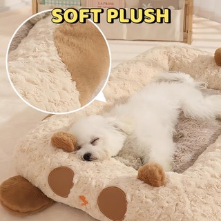 Giường Mèo Giường Cho Chó - Giường Sofa Thú Cưng Sang Trọng Ấm Áp Cho Mèo Trong Nhà Và Chó Mini Thảm Thú Cưng Hình Gấu Trúc Dễ Thương Đáy Chống Trượt