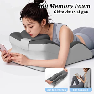 Gối Memory Foam đa năng, Gối Tựa Lưng Cổ, Giảm đau vai gáy, Gối Nằm Sấp Khi Ngủ, thiết kế công thái học