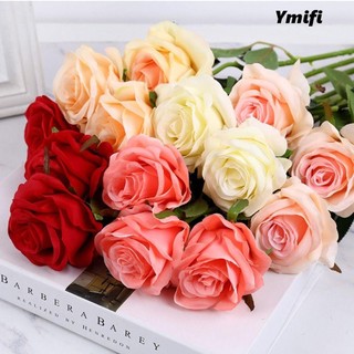 Hoa hồng lụa cổ điển YMIFI, Đồ dùng lễ hội 5 màu Hoa hồng mô phỏng, Trang trí tiệc DIY chất lượng cao Hoa nhân tạo Trang trí nội thất