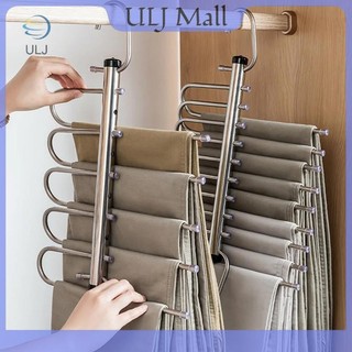 ULJ Gấp Quần Móc Treo 5 / 9 Lớp Thép Không Gỉ Tiết Kiệm Không Gian Giá Treo Quần Áo Sắp Xếp Cho Tủ Quần Jean Quần Khăn.