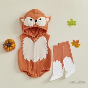 Trang phục Halloween cho bé Áo liền quần có mũ trùm đầu không tay và tất dài Bộ trang phục trẻ sơ sinh Trang phục sơ sinh