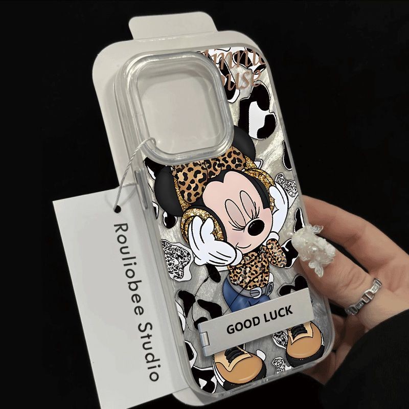 ✨Sopt】[Ốp điện thoại Mickey in họa tiết da báo] ốp lưng iphone16pro/Apple15 promax/14Plus, chống sốc