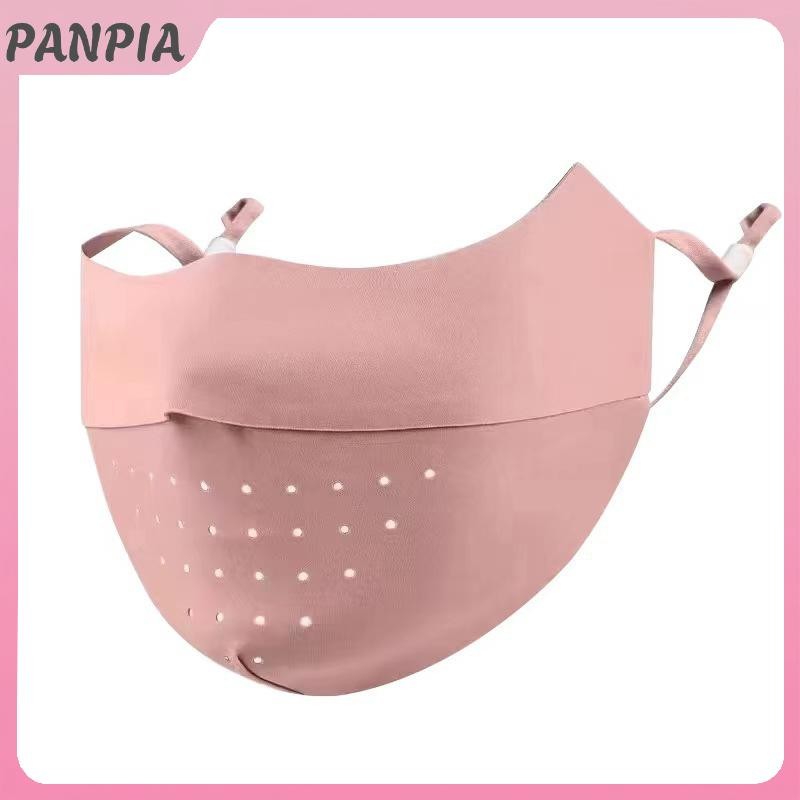PANPIA-Mặt nạ chống nắng lụa băng liền mạch mùa hè dành cho nữ Chống thấm mỏng thoáng khí Tấm che nắng toàn mặt Mặt nạ bảo vệ mắt Phong cách mỏng