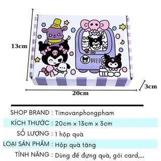 Hộp Đựng Quà Carton Nhỏ Hoạ Tiết Tổng Hợp Đóng Hàng Gói Card Cute Timo GQ62