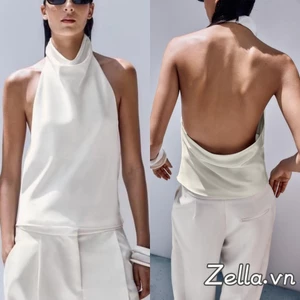 Áo Vest cổ dây mùa hè dành cho nữ không tay hở lưng màu trơn Satin Tank Tops