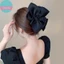 Sund Thời Trang Pháp Đen Nơ Vuốt Tóc Kẹp Lớn Vải Nghệ Thuật Nơ Kẹp Tóc Cho Nữ Ngọt Ngào Mũ Phụ Kiện Tóc VN
