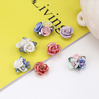 DIY Handmade Phụ Kiện Trang Sức Gốm Hoa Nhỏ Bông Tai Bông Tai Bông Tai Bông Tai Phụ Kiện Tóc Chất Liệu Phụ Kiện