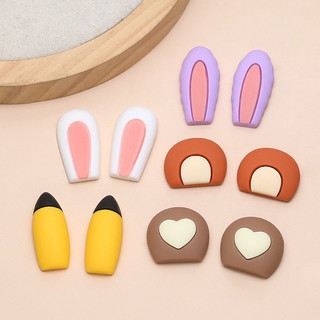 Hoạt Hình Dễ Thương Thỏ Pikachu Tai Nhựa Miếng Dán diy Handmade Trang Sức Kẹp Tóc Vỏ Điện Thoại Phụ Kiện Chất Liệu