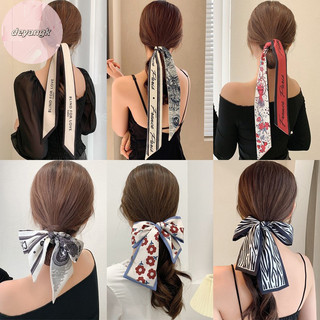Deyangk Thời Trang Mới Khăn Lụa Tóc Ruy Băng Dài Nơ Hàn Quốc Pring Chữ Khăn Tóc Nữ Đuôi Ngựa Giá Đỡ Phụ Kiện Tóc VN