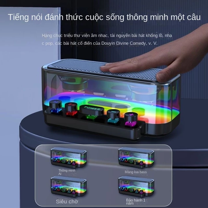 Loa Bluetooth Loa không dây- Loa máy tính-Đầm Bluetooth LED nhiều màu-New Z6 Loa Bluetooth Loa không dây