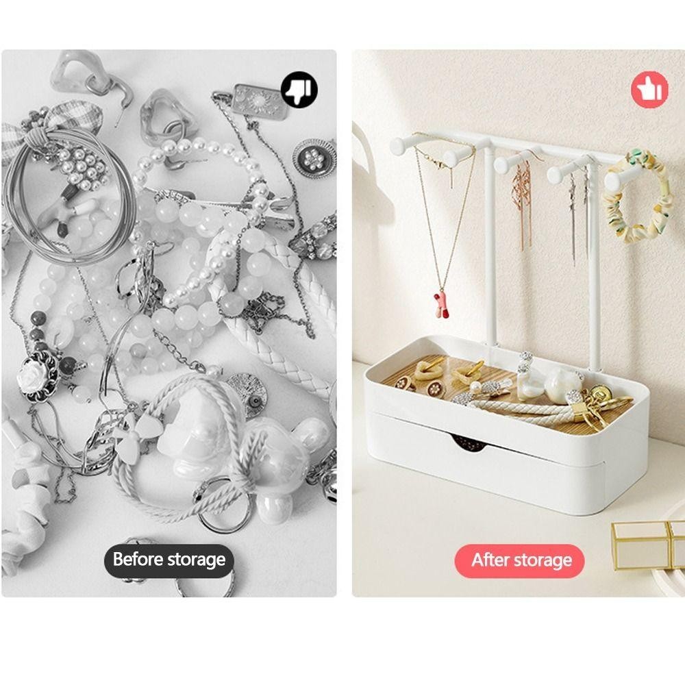 Hộp lưu trữ máy tính để bàn CHEESELY, Di động với đế gỗ Giá trưng bày trang sức, Đạo cụ chụp ảnh tiện lợi thời trang Giá treo chìa khóa
