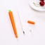 GREA 1 / 5 Cái Bút Xóa Được, Bút Gel Khô Nhanh 0.5mm, Mô Phỏng Bền Đẹp Cà Rốt Viết Văn Phòng Phẩm Bút Đen