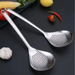 Muỗng Cán Cong Inox, Muỗng Múc Canh Inox Cán Cong Trơn Đa Năng Bền Đẹp Tiện Lợi FE123