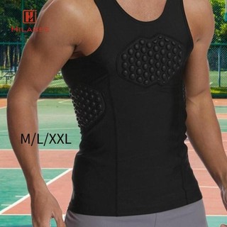 Áo Vest nam HILABEE, áo Vest nén, áo sơ mi có đệm khô nhanh Áo bảo vệ gân ngực, cho bóng đá, bóng bầu dục, bóng rổ