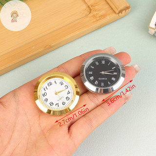 TWE Kính Gương Đồng Hồ Chuyển Động Đồng Hồ Tròn Khảm Số La Mã Đồng Hồ Nhỏ DIY Quá Trình Bàn 35mm 24mm VN