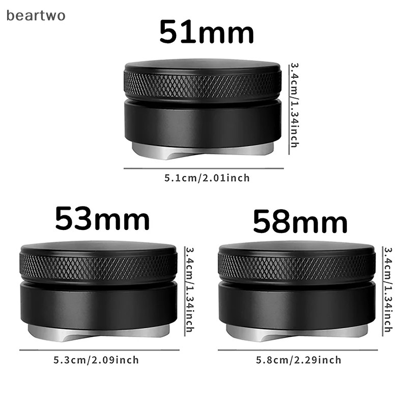 < Beartwo > Dụng cụ phân phối cà phê Espresso Leveler 3 góc Độ dốc có thể điều chỉnh Tấm lót lòng bàn tay phù hợp với Portafilter 51 / 53 / 58mm Đẹp
